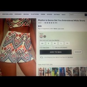 Lulus Rhythm embroidered white short